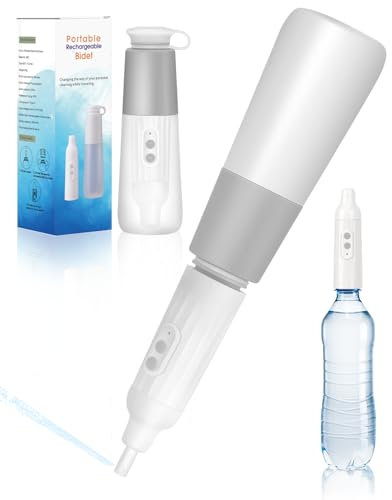 Elektrisch Portable Bidet Po Dusche 270 ml,Bidet Elektrisch Hochdruck Handbrause,Wiederaufladbares Tragbares Bidet für Unterwegs,Reisen und Hygiene