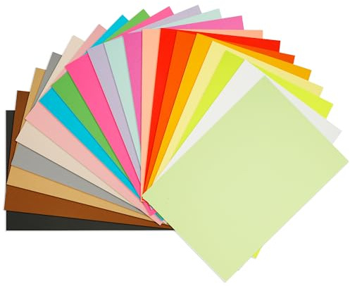 LUNAANA Buntes Papier A4, 200 Blatt Tonpapier A4 Bunt, 70 g/m², 20 Farben, Faltpapier Bunt, Origami Papier Zweiseitig für Diy Origami, Schule, Bastelaktivitäten