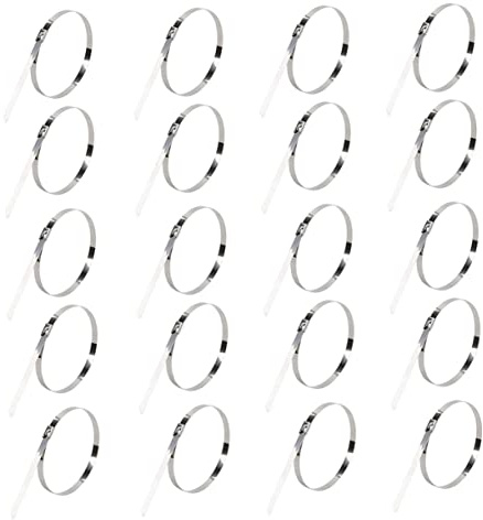 Angoily 100piezas Metálicas Inoxidable Alta Resistencia Para Cables Exteriores Autoblocantes Multiusos