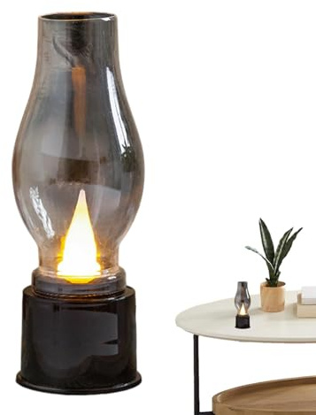 LED Vintage Kerosene Lamp, Battery Operated Camping Lamp, Decorative Table Light, Retro Kerosene Lamp, LED Oil Lamp for Home, Battery Powered Table Lamp, Vintage Style LED Lamp, Kerosene Style