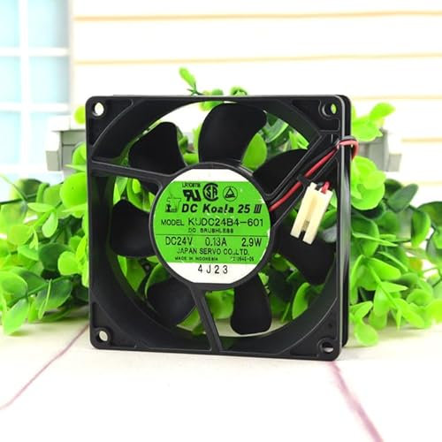 90MM PC cooling fan，2600RPM ultra-quiet double ball bearing fan for Silent Inverter/Industrial Computer.KUDC24B4-601 24V 0.13A