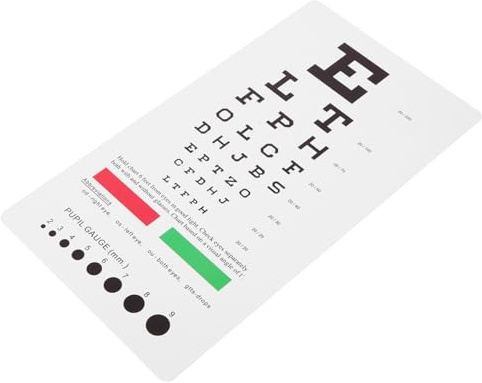 LRXIYODE Optometrica Conservare in Doppia e Tavola Faccia Patente Pvc Semplice Portatile da Test Visivi Esami Oculistici da Parete
