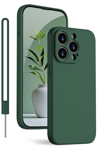 KPPIT für iPhone 12 Pro Max Hülle Silikon Case 6.7 Zoll,Handyhülle [Kameraschutz] [Mikrofaser] [Kratzfeste] Rundumschutz Case Schutzhülle Hülle für iPhone 12 Pro Max,Nachtgrün