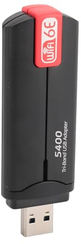 SIXRUN USB WiFi Adapter WiFi 6E 5400Mbps Ultra High Speed Wireless Network Adapter with USB3.0 for Desktop Laptop Compatible with 10 11