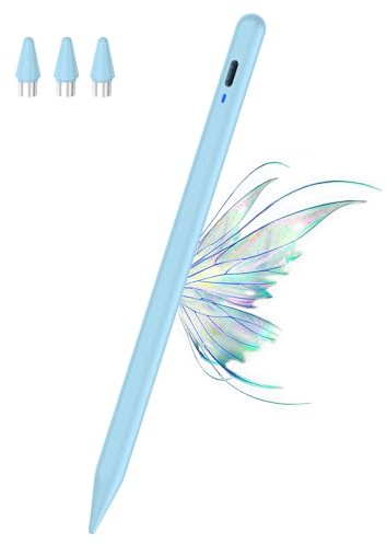 Stylus Pens for Touch Screens Magnetic iPad Pencil Rechargeable Digital Tablet Pen, Kenkor Active Stylus Pen for Apple iPad Pro/Air/Mini/iPhone/Android/Samsung/Smartphones and Tablets Devices Blue