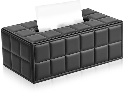 Bryzal Taschentücher Box PU-Leder Magnetverschluss | Elegante Konstruktion Kosmetiktücher Box Große Kapazität Tissue Boxs für Wohnzimmer Schlafzimmer Büro