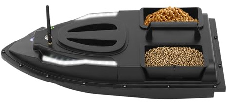 xbdgeyey Bote de pesca de 500 m, cebo de pesca ABS, mando a distancia, barco de cebo de doble motor, bote de señuelos de pesca, para la liberación de cebo y anzuelo, 5200 mAh