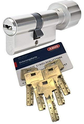 ABUS Bravus.4000 BZD Knaufzylinder mit 5 Schlüssel, Länge (a/b) 45/K45mm (cm=90mm) K=Knaufseite, nach DIN EN1303, Angriffswiderstandsklasse D, RC2/RC3 Level geeignet
