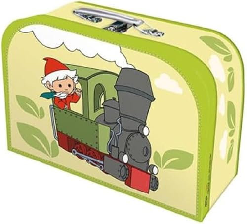 Trötsch Kinderkoffer Sandmann Lokomotive medium, Pappkoffer, Koffer aus Pappe, Geschenk Verpackung, Gutschein Verpackung,Spielkoffer, Metallgriff ... Kinder: 24 x 17 cm (Unser Sandmännchen)