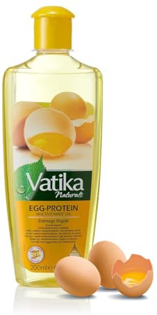 Vatika Naturals Egg Protein Multivitamin Hair Oil - 200 g | Conditions, Repairs, Strengthens | Deep Conditioning With Goodness of Natural Egg