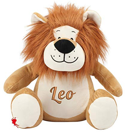 Löwe Kuscheltier Stofftier mit Stickerei Plüschtier bestickt mit Name