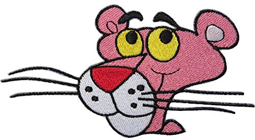 ELLU Der rosa Panther Patch gestickt Abzeichen Eisen nähen auf Kleidung Tasche T Shirt Jeans