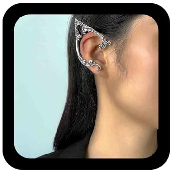 Cimenexe Gothic Elfen Ohrstecker Ohrringe Retro Elfen Feen Ohrringe Elfenohr Krabbler Ohrringe Silber Elfen Kontur Ohrringe Übertrieben Ohrringe Manschette Knorpel Ohrringe Schmuck Für Frauen Mädchen