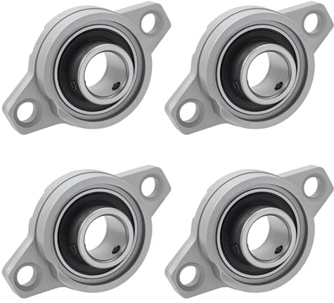 4Pcs Cuscinetto a Blocchetto di Cuscino Rhombic Flangia Cuscinetti Foro Autoallineanti Orizzontale Cuscino Blocchetto Cuscinetti (15mm Diametro Interno)