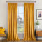 Woaboy Pencil Pleat Velvet Mustard Curtains W66 x L90 for Living Room Luxury Soft Drapes for Bedroom Window Treatment for Thermal Insulated & Room Darkening Mustard Yellow, 2 Panels