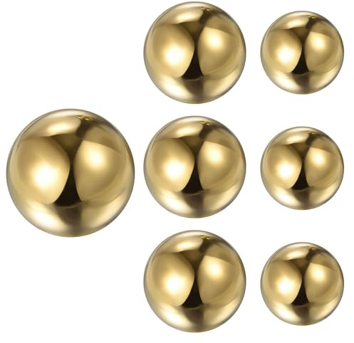 sourcing map Goldenes Guckkugel-Set 60mm 80mm 100mm reflektierende Kugel polierte Hohlkugel, Edelstahl Guckglobus Spiegelkugel für die Dekoration von Haus und Garten