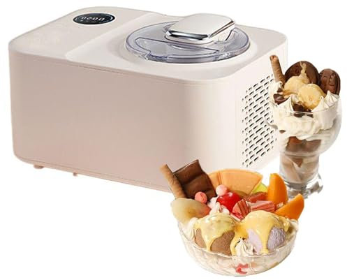 JODAIS Ice Cream Maker for Home 42 Oz large capacityAutomatic Ice Cream Maker Machine, with LCD Display with Compressor,Stainless Steel Homemade Ice Cream Maker Machine