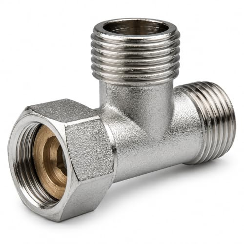 Tee Connector Toilet 304 Copper T Adapter Valve G1/2 T-Valve for Kitchen Bathroom Bath Bidet Sprayer Shower