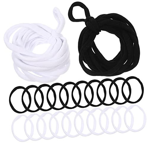 MOLUCKFU 192pcs Boys and Girls Kit for Potholders Elastic Ropes for Creative Weaving Crafts Black White for Hand-Eye Coordination Activities