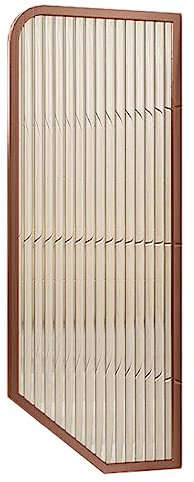 NSTVVEE Urinal-Sichtschutzwand, Trennwand für Herrenurinal aus gehärtetem Glas, Urinal-Sichtschutz für das Home-Office-Restaurant-Hotel (Roségold)