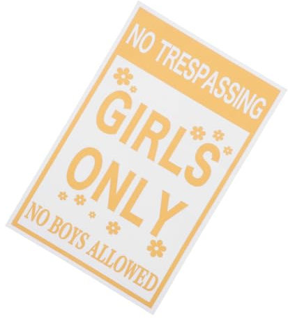 STOBOK Door Stickers for Girls Bedroom Door Door Sign Girls Decor Bathroom Rest Supplies Sign