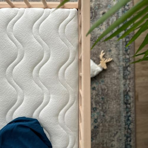 Kadolis - Wiegenmatratze COCOLEGEND® - 40x90x5 cm - Kern 100% natürlich Cocolatex - Für Kinderbetten und Cododos - Abnehmbarer, waschbarer Bezug - Oeko-TEX®.
