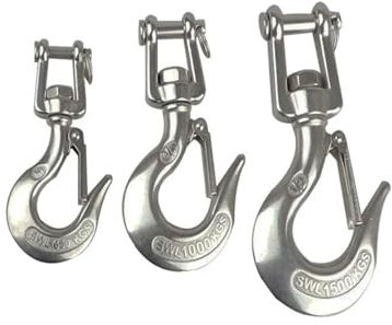 LZZYFPX Laden 304 Edelstahl Hebekette Hoist Eye Swivel Drehbare Fracht Haken Schäkel Swivel Snap Haken Last HeavyDuty(350KG)