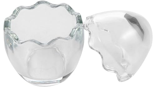 CONGARTENO 2pcs Yogurt Glass Cups 100ml Dessert Mold Cups Lead-Free Glass Pudding Molds for Baking and Yogurt Making Kitchen Set