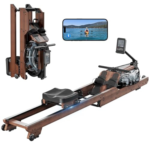 Dripex 14L Wasser Rudergerät 12-Blatt 150kg Holz Bluetooth Klappbar | 14L Wassertank, 12-Blatt Impeller, 150kg, Massivholz, Bluetooth, Tablet-Halter, Klappbar, Mehrere Farben