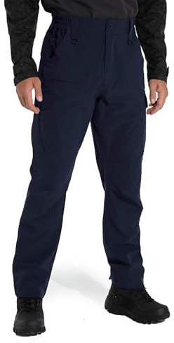 GymBrave Pantaloni da Escursione Uomo Pantaloni Cargo Elasticizzati Pantaloni da Outdoor Leggeri Pantaloni Tattici con 9 Tasche Blu Navy 30W×30L