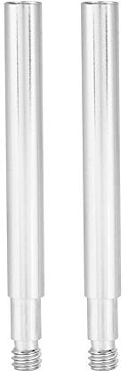 ERYUE Sturdy 60mm Bicycle Valve Extender, 2-Pack Valve Extension for Easy Tire Inflation, Wildly Compatible with Various Bikes, 4 Colors Available (Silver)