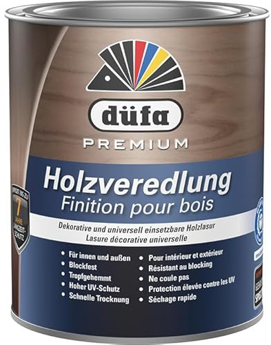 düfa Premium Holzveredlung FARBLOS 750 ml Universallasur Holzlasur Schutzlasur