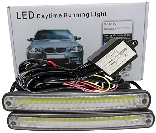 FOLGEMIR COB LED Tagfahrlicht, dimmbare Tagfahrleuchten, mehr als ECE R87, DC 12V, 6000K Weiß