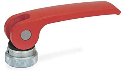 Tenditore eccentrico rosso, 101 mm di lunghezza, disco regolabile, filettatura interna M10