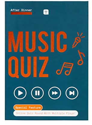 Talking Tables Musik-Quiz-Spiel | Spieleabend | Nach dem Abendessen, mehrere Spiele, Allgemeinwissen, Familienspaß, Freunde, Weihnachten, Geburtstag, Geschenk, Geschenk