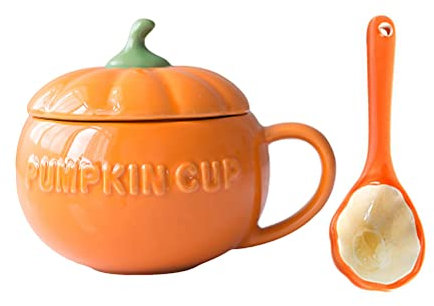 1 Set Halloween-Kürbisbecher Frühstückstasse Halloween-Partyzubehör Kürbis-Zuckerglas Kürbis-Design-Tasse Kürbis-Teller Milchbecher -Kaffeetasse Kaffeetassen