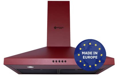 Wiggo WE-E543R(RB) - Vienda de pared Campana - 50cm - Rojo