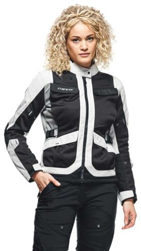 Dainese - Desert Lady Tex Jacket, Sommer Motorradjacke, Leichtes Technisches Gewebe, Schulter Und Ellbogenprotektoren, Damen Motorradjacke, Peyote/Schwarz/Steeple Gray, 42