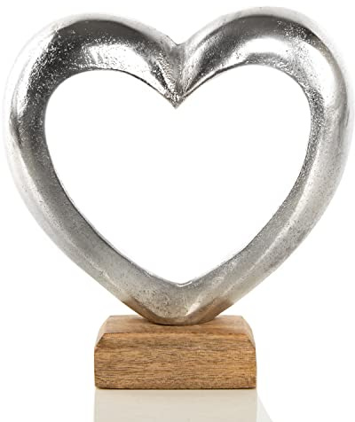 Logbuch-Verlag Herz Dekofigur Holz 18 cm – Geschenk Muttertag Valentinstag Mama | Herzfigur Liebe Deko