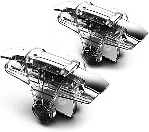 U-K 1 Paar Handy-Controller Joysticks Ziel-Feuer-Trigger-Tasten für Schießspiel, Modern, Metall, Wandmontage, Universal für iOS und Android, As Shown