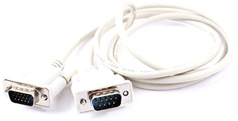 Ruilogod 60 cm RS232 DB9 Macho de 9 pines a VGA Video 15 Pin Cable Adaptador Masculino