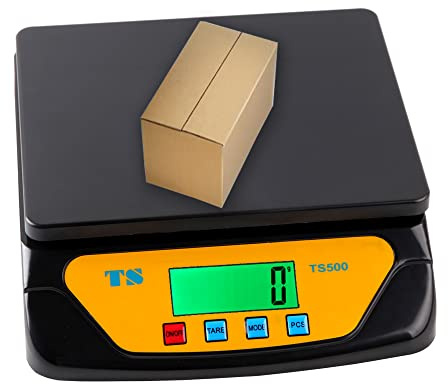 Postal Scale Shipping Scale, Accurate Digital 30kg 66lb/1g 0.1oz Back-Lit LCD Display, Digital Scale for Packages, Letters, Food g/oz/lb/kg/tl/ct Conversion (Black)