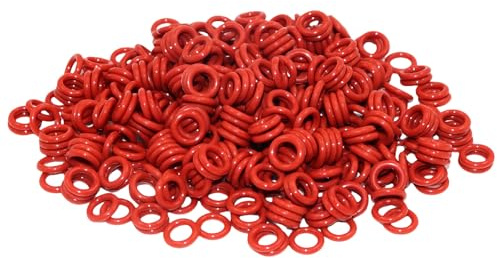 MACHSWON 30 Pcs Silicone O-Rings Gasket Rings Seal Grommets Gasket 5.5mm OD 2.5mm ID 1.5mm Width Silicone Washer Round Sealing Ring Red