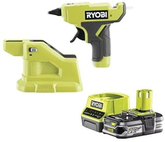 Confezione RYOBI Pistola per colla 18V OnePlus RGLM18-0 - 1 Batteria 2,5Ah - 1 Caricatore rapido RC18120-125