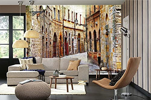 Vlies Fototapete VOLTERA TOSKANA 375 x 250 cm (inkl. Kleister) - Vlies Tapete, Wandtapete, Wandbilder - Tapete für Wohnzimmer Schlafzimmer, Büro, Küche - Montagefertig
