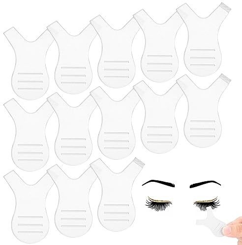 Y-Form Wimpernkamm und Lash Lifting Pinsel - 60 Stück Silikon Wimpernlift Bürste in Transparent