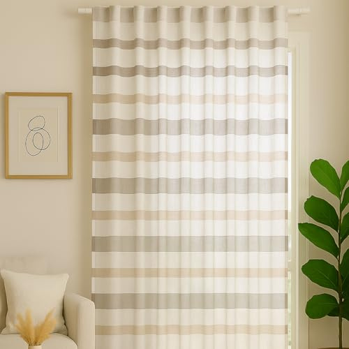 Tenda Da Arredo Con Passanti Morbidi O Ganci Finestre Per Salotto Moderne Eleganti Soggiorno Per Camera Da Letto E Tende Cameretta Bambini 2 Pannelli 145x290cm Bianco Beige Tortora (Truman Grigio, 2)