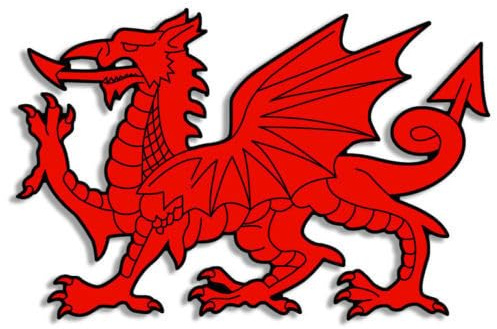 Roter Drache Welsh UK F1866 Autoaufkleber Sticker Aufkleber 11 cm | Motivdetails: Rot, Red, Dragon, United, Kingdom; selbstklebende Folie für Fahrzeug und weitere glatte Oberflächen