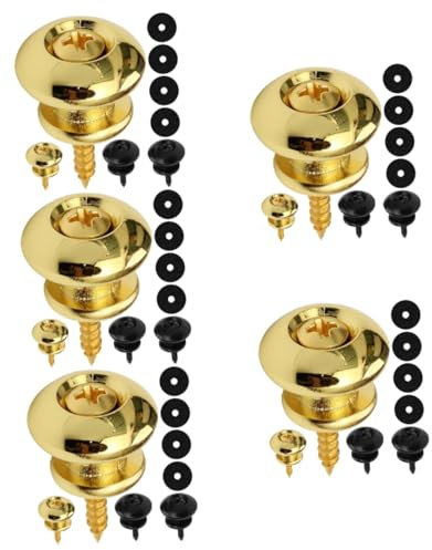 Toyvian 20stücke Teiliges Gitarrengurt-sicherungsset Endknöpfe Für Akustische Und Elektrische Bass-gitarren Rutschfeste Gurtbefestigung Installieren