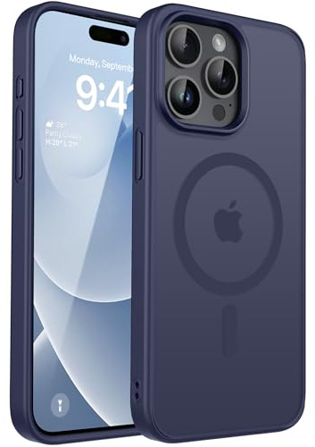 CACOE für iPhone 15 Pro Hülle mit Militärschutz für MagSafe Handyhülle | für iPhone 15 Pro Case,Transluzente Matte,37×N52 Magnete,12 Fuß Fallschutz,2400 GS Magnetkraft,Erhöhter Kameraschutz